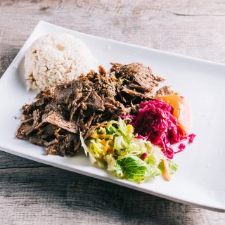 Doner Kebab (Turkish Gyro)
Ground lamb and beef cooked on a rotating spin then thinly sliced.

#food #foodporn #foodphotography #yummy #yummyfood #foodie #delicious #dinner #breakfast #lunch #yum #homemade